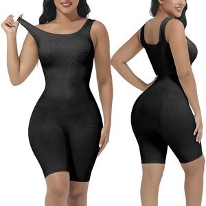 Womens Shapewear Bodysuit, Tummy Control Sleeveless Scoop Neck Seamless